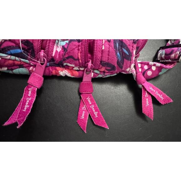 Vera Bradley Quilted Crossbody Purse Multiple Compartments Zipper Closure Pink - Picture 5 of 5